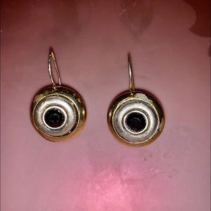 J🦋ock Earrings. Silver gold and black